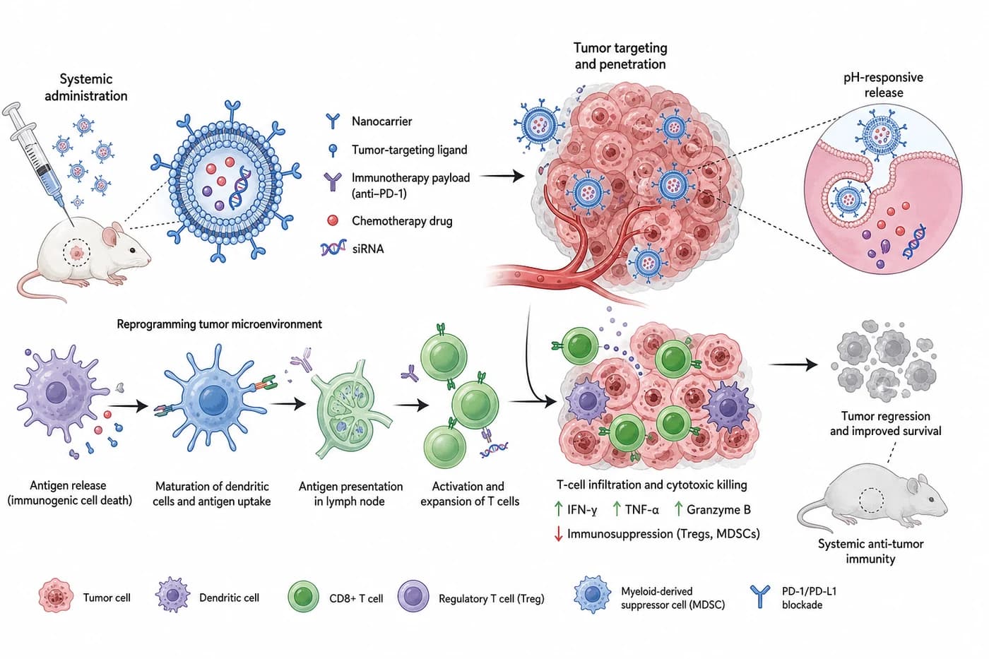 Graphical abstract of tumor immunotherapy combined with nanomedicine delivery