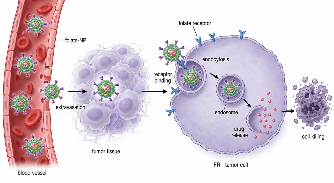 Folate-modified nanoparticles targeting folate receptor-positive tumor cells